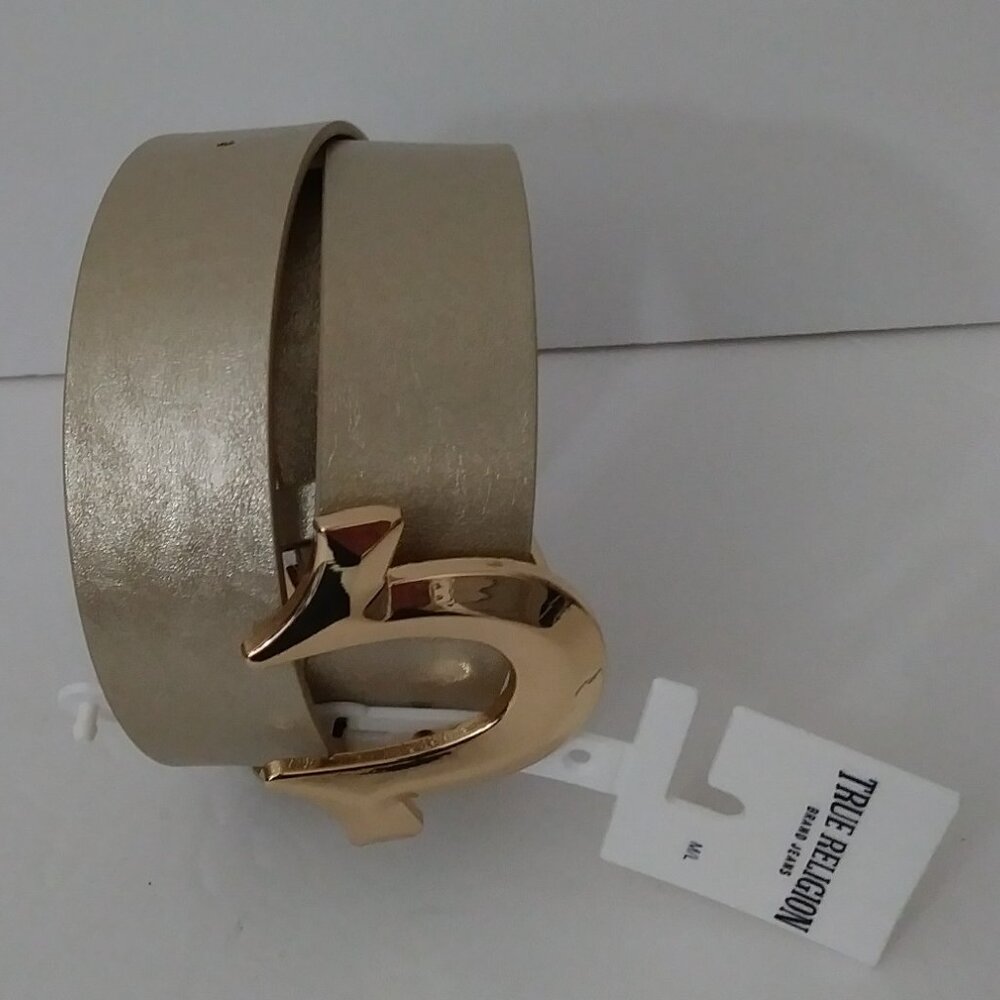 True Religion Gold with Horseshoe Buckle Belt - Picture 7 of 9